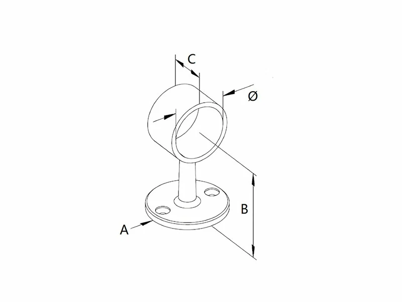 Handrail Flush End Post Structure