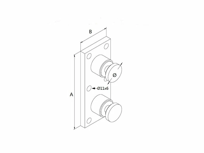 Side Mount Handrail Bracket Structure