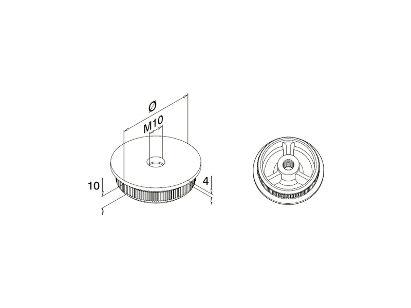 Flat Top End Cap Structure